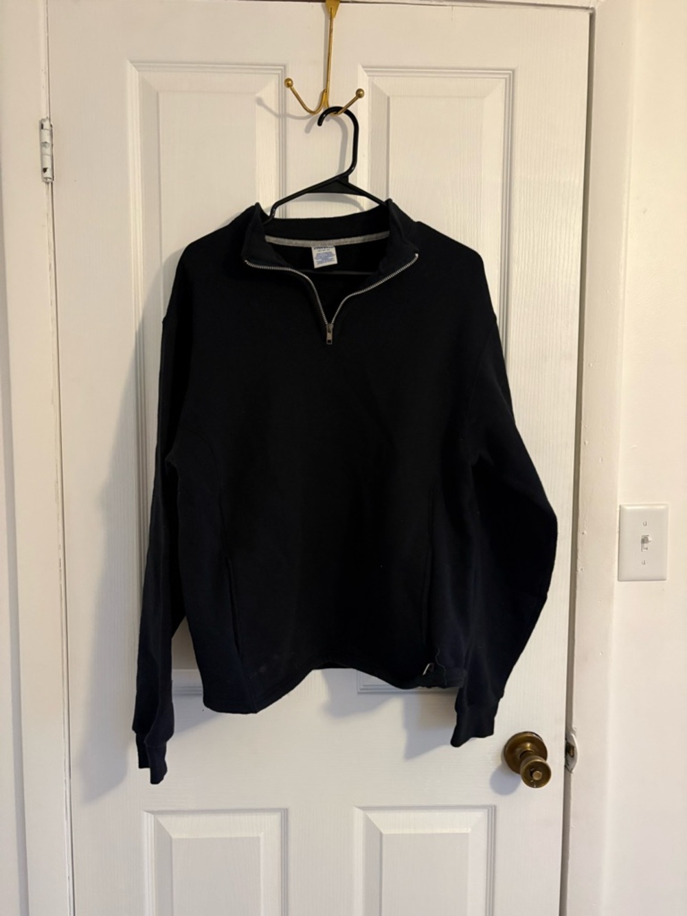 Russell Athletic Black Zip-Up Pullover